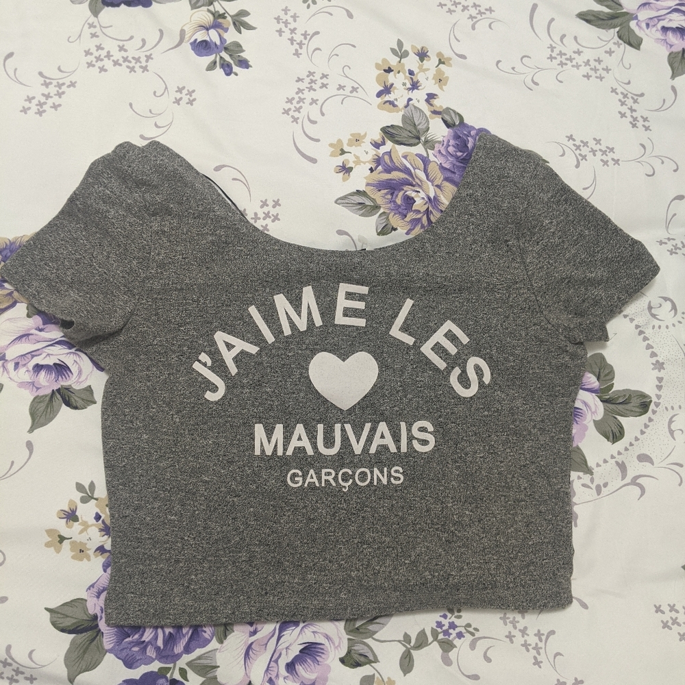 H&M "I love bad boys" crop top